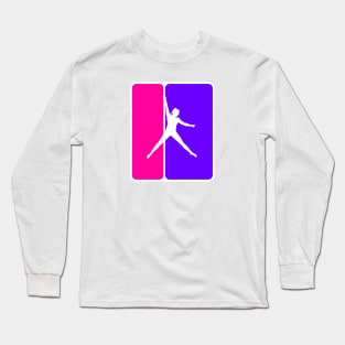 Pole Fitness Pink and Purple Long Sleeve T-Shirt